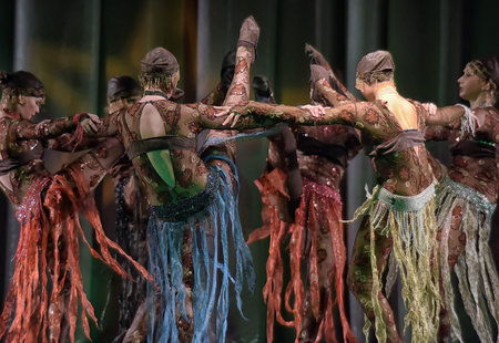 Oriental dance on stageのeditorial素材