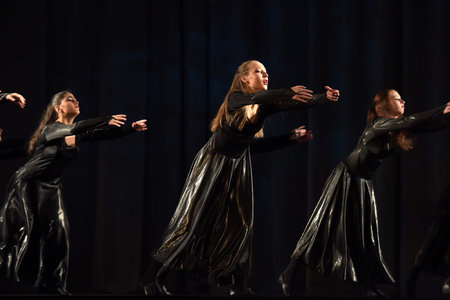 Performance of theatrical dance group, Russia, St. Petersburg.のeditorial素材