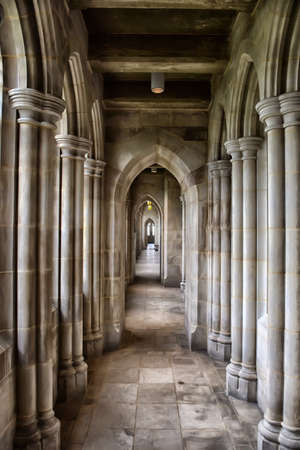 Interior view of National Cathedral in Washington. The Cathedral is listed on the National Register of Historic Placesのeditorial素材