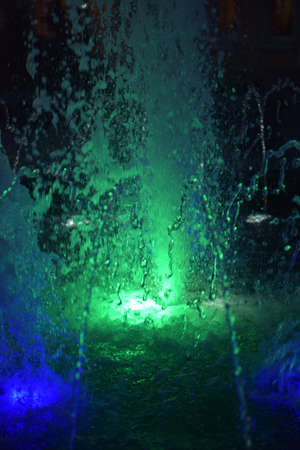 fountain illuminated at nightの写真素材