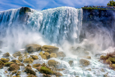 The famous Niagara Falls of the United States.の写真素材
