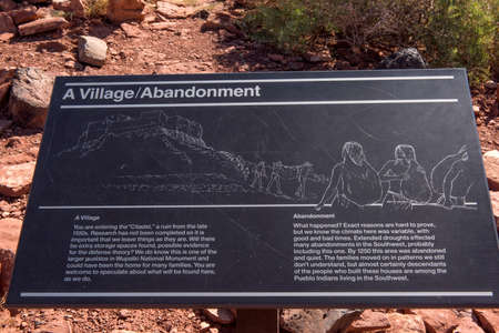 Wukoki ruins in Wupatki National Monument near San Francisco Peaks, Flagstaff, Arizona.のeditorial素材