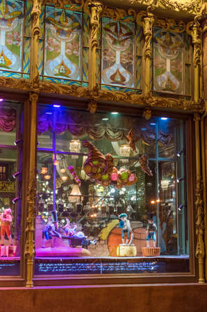 Showcases Yeliseyev Grocery Store, St. Petersburg, Russia.のeditorial素材