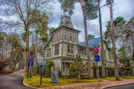 Building in Jurmala town. Latvia.のeditorial素材