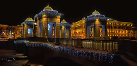 Night views of St. Petersburg at Christmas.のeditorial素材