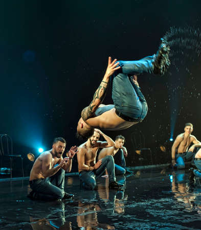 Performance of the St. Petersburg theater dance Temptation.のeditorial素材