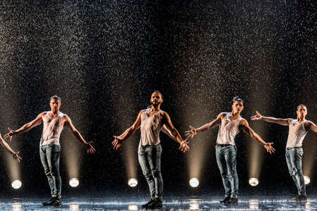 Performance of the St. Petersburg theater dance Temptation.のeditorial素材