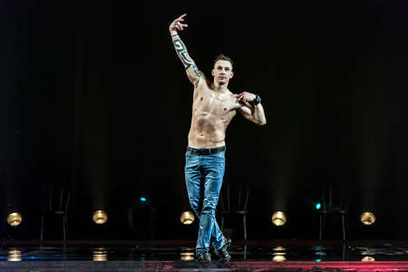 Performance of the St. Petersburg theater dance Temptation.のeditorial素材