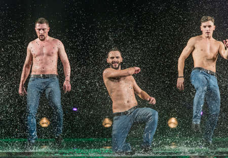 Performance of the St. Petersburg theater dance Temptation.のeditorial素材