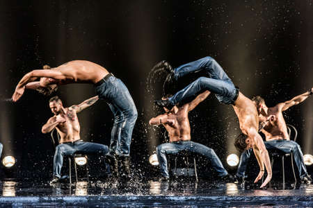 Performance of the St. Petersburg theater dance Temptation.のeditorial素材