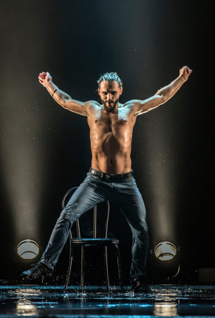 Performance of the St. Petersburg theater dance Temptation.のeditorial素材