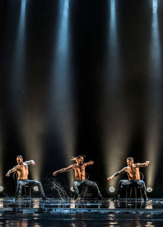 Performance of the St. Petersburg theater dance Temptation.のeditorial素材