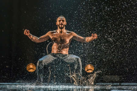 Performance of the St. Petersburg theater dance Temptation.のeditorial素材