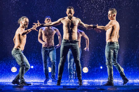 Performance of the St. Petersburg theater dance Temptation.のeditorial素材