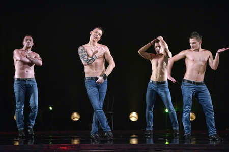 Performance of the St. Petersburg theater dance Temptation.のeditorial素材