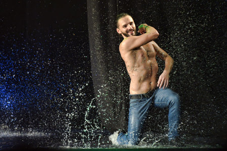 Performance of the St. Petersburg theater dance Temptation.のeditorial素材