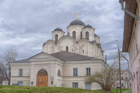 14,05,2015 Novgorod, Russia, Typical architecture of Russian white-stone churchesのeditorial素材