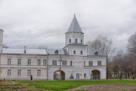 14,05,2015 Novgorod, Russia, Typical architecture of Russian white-stone churchesのeditorial素材