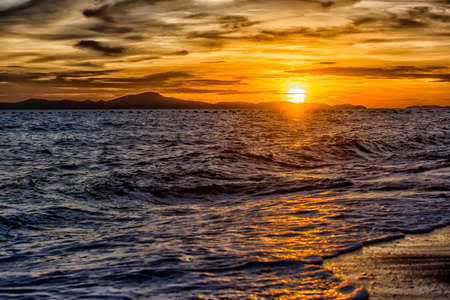 Beautiful sunset in the sea. Thailandの写真素材