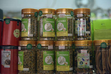 Thailand, Pattaya, 03,07,2017 Herbal teas in the storeのeditorial素材