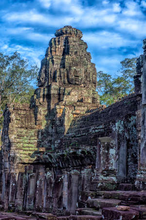 Cambodia, Siem Reap, Angkor Thom - Bayon Templeのeditorial素材