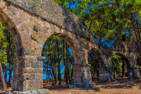 Turkey, Phaselis, 08,08,2017 Arch of the ancient cityのeditorial素材
