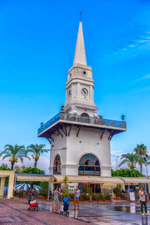 Turkey, Kemer, 05,08,2017 Clock tower in the center of the cityのeditorial素材