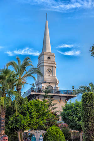 Turkey, Kemer, 05,08,2017 Clock tower in the center of the cityのeditorial素材