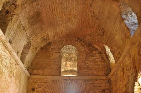 DEMRE, TURKEY - 13,07,2014 Frescos in the Saint Nicholas (Santa Clause) church  in Demre, Turkey. It's an ancient Byzantine Churchのeditorial素材