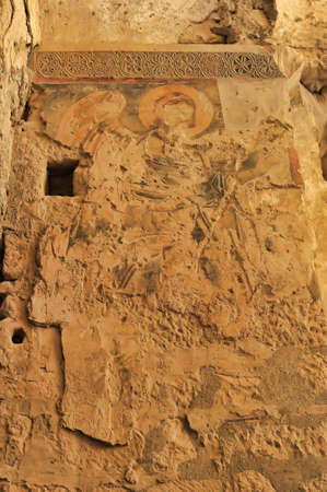 DEMRE, TURKEY - 13,07,2014 Frescos in the Saint Nicholas (Santa Clause) church  in Demre, Turkey. It's an ancient Byzantine Churchのeditorial素材