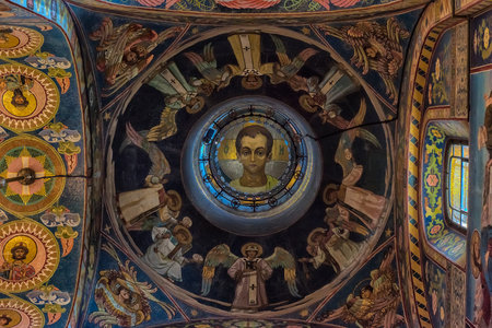 Russia, St. Petersburg, 23,09,2017 Interior of the Church of the Savior on Spilled Blood