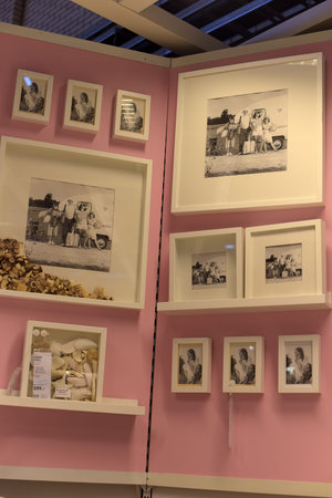 Russia, St. Petersburg, 15.03.2015 Halls of goods in the furniture store Ikea