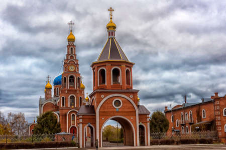 Russia, Novocheboksarsk, 22,10,2017 The Cathedral of the Holy Equal-to-the-Apostles Prince Vladimir, Novocheboksarskのeditorial素材