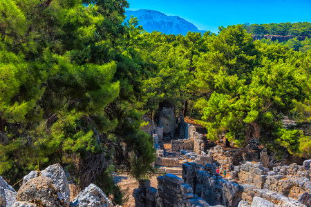Ruins of ancient town Phaselis Turkey