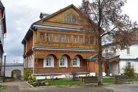 Russia, Tsivilsk 21,10,2017 Tikhvin Bogorodichny Uspensky Monastery is an Orthodox women's monastery, located in the city of Tsivilsk, on the banks of the old riverbed of the Bolshoy Tsivil Riverのeditorial素材