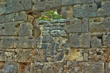 Old town Phaselis in Antalya, Turkey - archaeology backgroundの写真素材