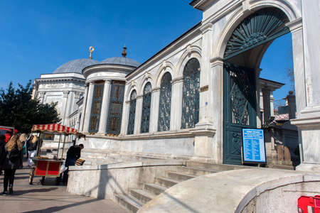 Turkey, Istanbul, 10,03,2018 Sultan II Abdulhamid Han Hz. Turbesi. complex with cemetery and mosqueのeditorial素材