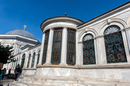 Turkey, Istanbul, 10,03,2018 Sultan II Abdulhamid Han Hz. Turbesi. complex with cemetery and mosqueのeditorial素材