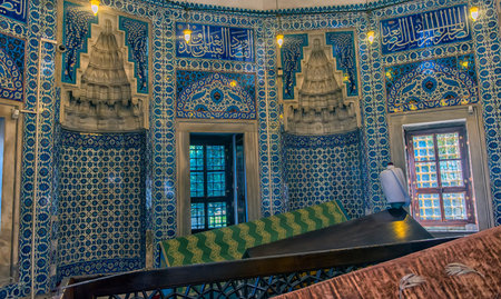 ISTANBUL, TURKEY - 13,03,2018  Tomb of Suleyman's wife Hurrem in Istanbul, Turkey
