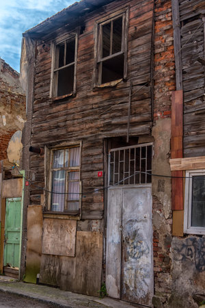 Turkey, Istanbul, 03/21/2018 Old wooden houses in the historical part of Istanbul