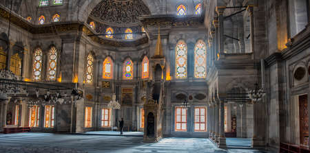 Istanbul, Turkey - 13.03.2018 : Interior of Nuruosmaniye Mosque, Istanbul, Turkey,のeditorial素材