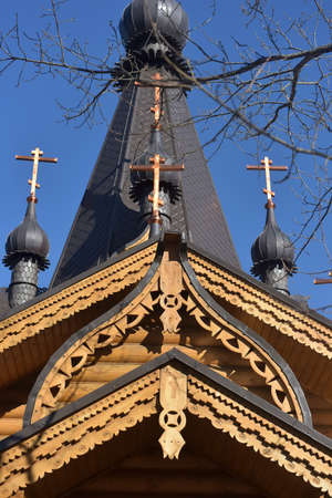 Russia, Leningrad region, 14,04,2018 Temple of the Tikhvin Icon of the Mother of God in the village. Krasnoselskoyeのeditorial素材