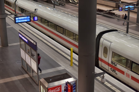 Berlin, Germany - 21.03.2015: Berlin train main station (Hauptbahnhof) in Berlin, Germany. The main railway station in town and the largest crossing station in Europeのeditorial素材
