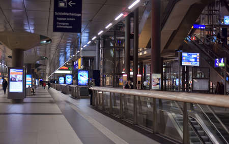 Berlin, Germany - 21.03.2015: Berlin train main station (Hauptbahnhof) in Berlin, Germany. The main railway station in town and the largest crossing station in Europeのeditorial素材