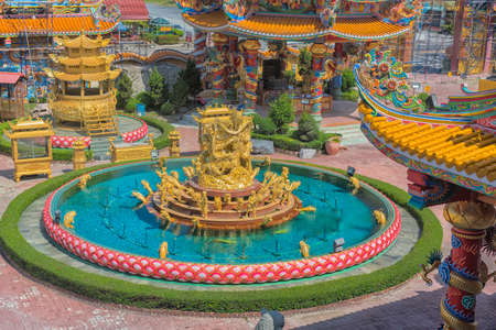 Chonburi, Thailand - 21,08,2018 : Ang Sila Chinese Temple or Wihan Thep Sathit Phra Kitti Chaloem - Nacha Sa Thai Chue Shrine - Bangsaen Rd., Ang Sila, Muang, Chonburi in Thailandのeditorial素材