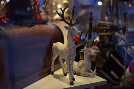 Sweden, Kirkenes. 11,12,2017 Christmas Figures and Souvenirs in the Storeのeditorial素材
