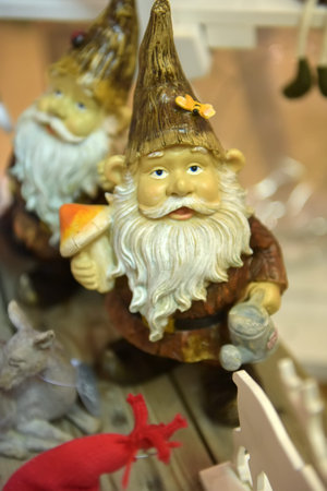 Sweden, Kirkenes. 11,12,2017 Christmas Figures and Souvenirs in the Store