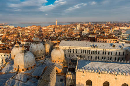 Italy, Venice. 03,01,2018 view of the roofs and the city of Venice from the observation deckのeditorial素材