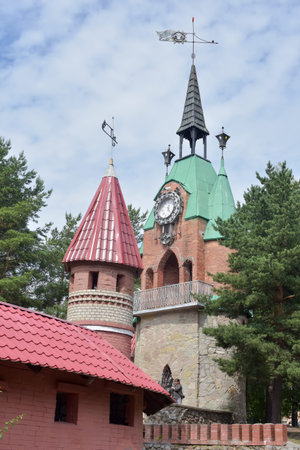 Russia, Leningrad region, 28,06,2016  Hans Christian Andersen fairy town for children, Sosnovyy Bor, Russiaのeditorial素材