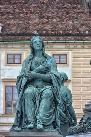 Austria, Vienna 30,12,2017 Monument to Emperor Franz Joseph I in Viennaのeditorial素材